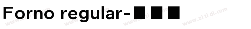 Forno regular字体转换